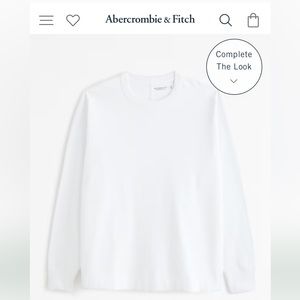 Brand New Premium Heavyweight long sleeve T-shirt. Men’s Medium. In white.